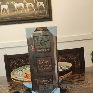 Inspirational Wall Art with Live, Love, Laugh Quotes Brand New